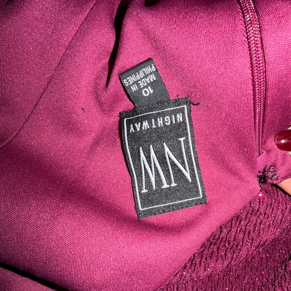 Night Way Collections Deep Red Maxi Dress - Picture 5 of 5